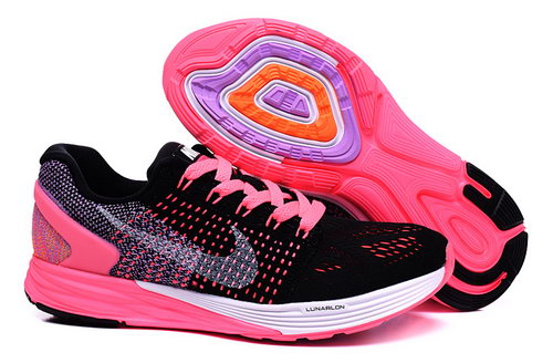 Womens Nike Lunarglide 7 Black Pink Factory Outlet